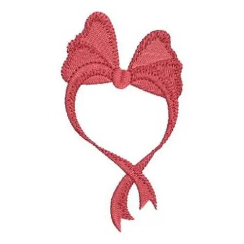 Creative Bow Heart Embroidery Design Trending