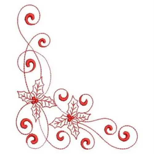 Buy Direct Curly Holly Embroidery Design