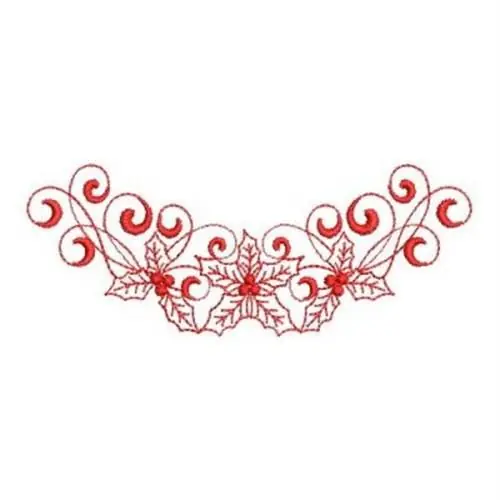 Flash Sale Christmas Holly Embroidery Design