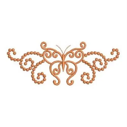Candlewicking Butterfly Embroidery Design Crafted