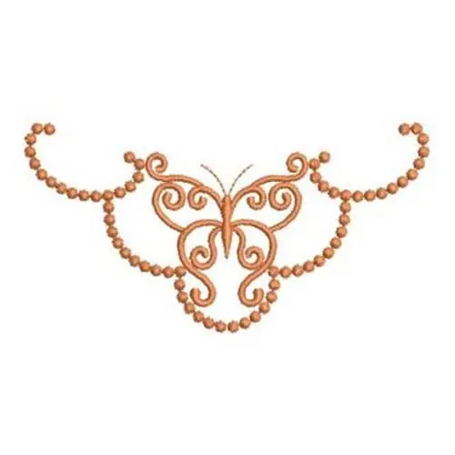 Worldwide Shipping Delightful Butterfly Embroidery Design