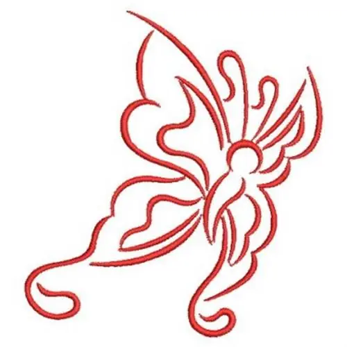 Redwork Butterfly Outline Embroidery Design Save Now