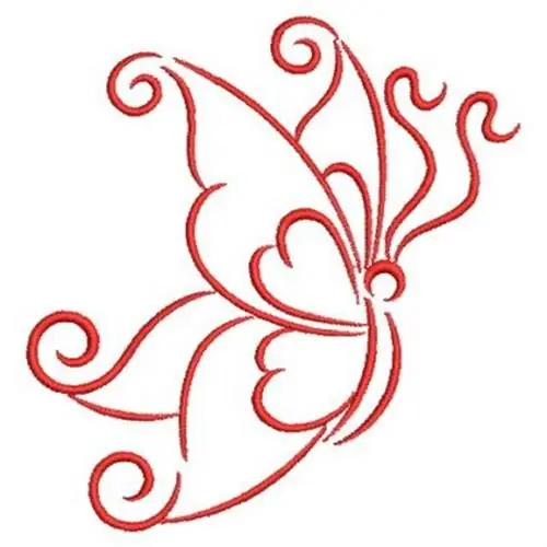 Hot Deal Butterfly Redwork Embroidery Design