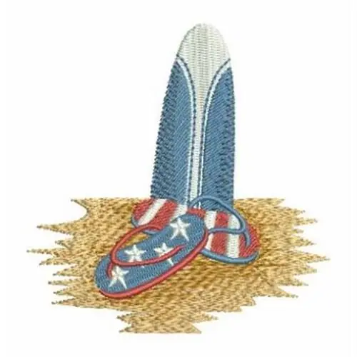 Grab Now Americana Surf Board Embroidery Design