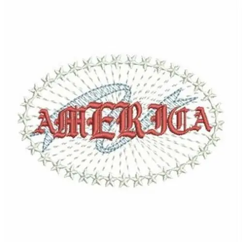 Place Order Americana Oval Embroidery Design