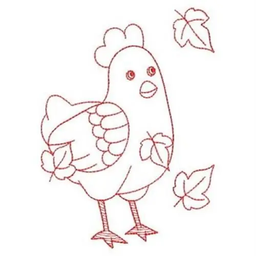 Redwork Chick Embroidery Design Special Discount