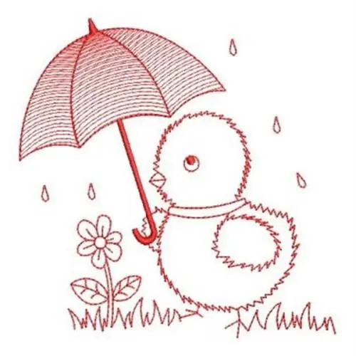 Redwork Bird Embroidery Design Order Now