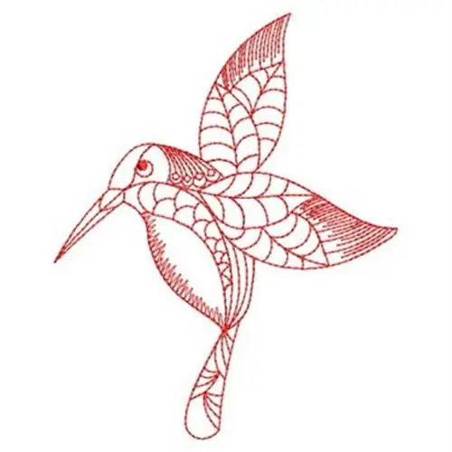 Direct From Factory Redwork Bird Embroidery Design