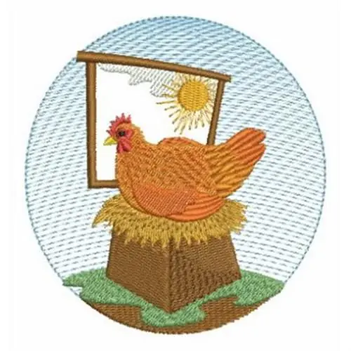 Farm Hen Embroidery Design Viral