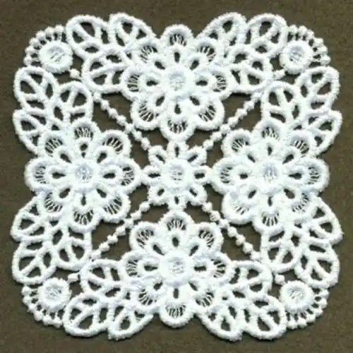 Worldwide Shipping FSL Flower Square Embroidery Design