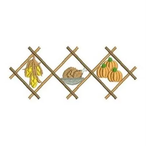 Hassle-Free Returns Thanksgiving Border Embroidery Design