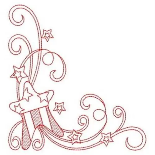 Save Now Redwork Corner Embroidery Design
