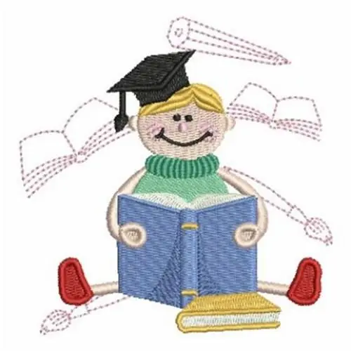 While Supplies Last School Graduate Boy Embroidery Design
