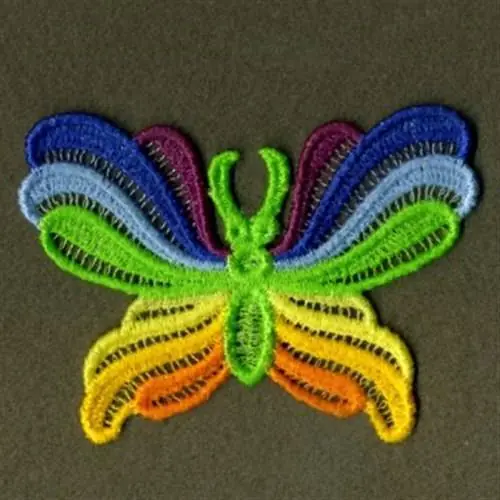 FSL Rainbow Butterfly Embroidery Design Shop Now
