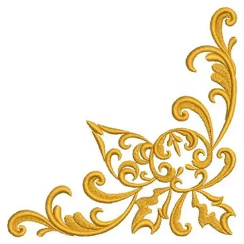Swirl Christmas Corner Embroidery Design Same Day Shipping