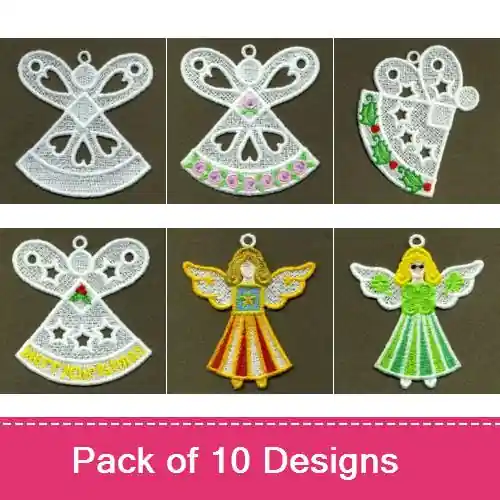 Buy Direct FSL Creative Angels Embroidery design pack by Wind Bell Embroidery, Embroidery Packs on EmbroideryDesigns.com