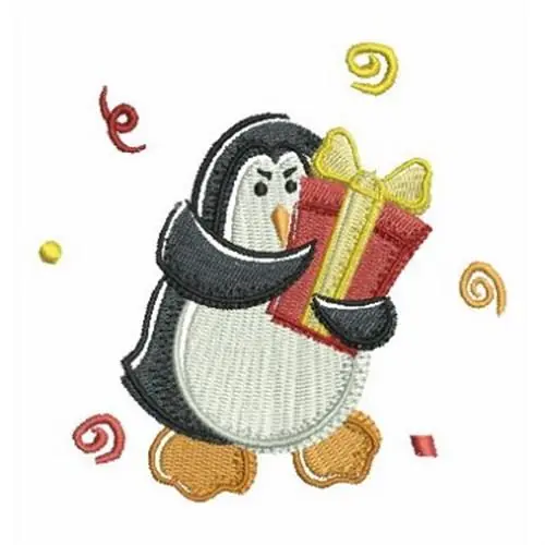 Penguin Painting Gift Embroidery Design While Supplies Last