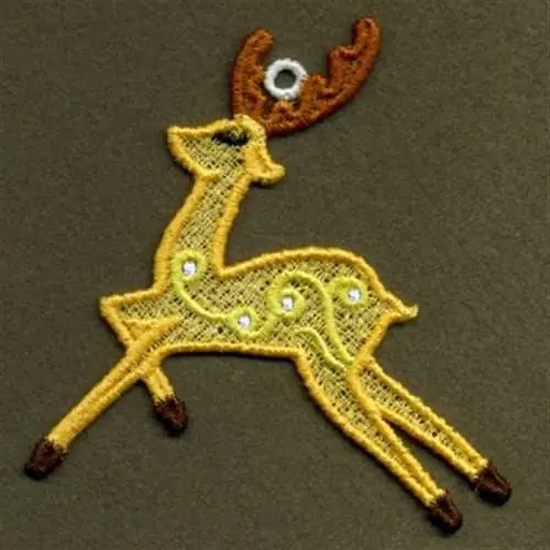 FSL Reindeer Embroidery Design Viral
