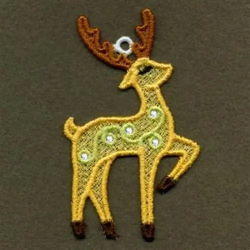 FSL Reindeer Embroidery Design Low Price