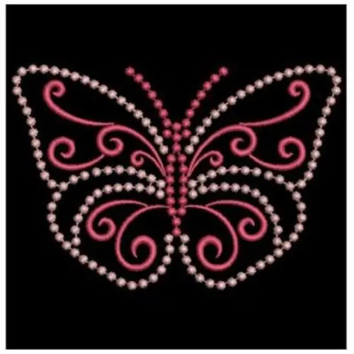 Candlewicking Butterfly Embroidery Design No Minimum Order
