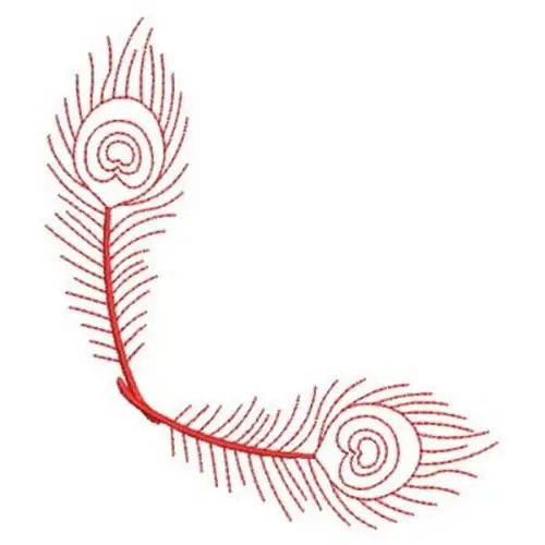 Corner Redwork Peacock Feathers Embroidery Design Mega Sale