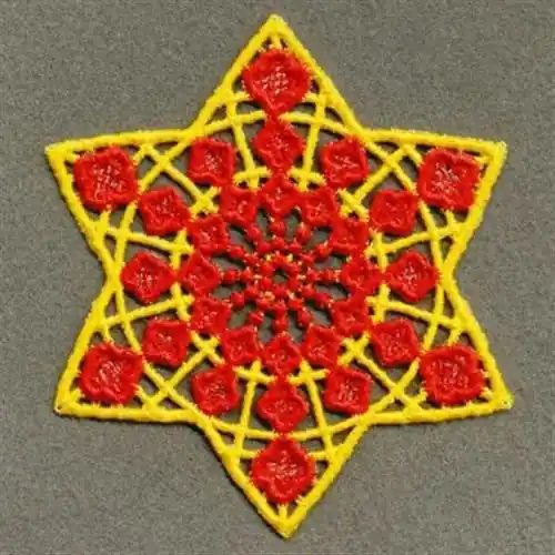 FSL Floral Star Embroidery Design Factory Price