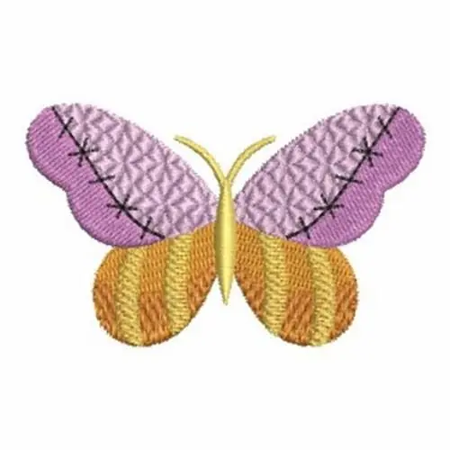 Patchwork Butterfly Embroidery Design Original