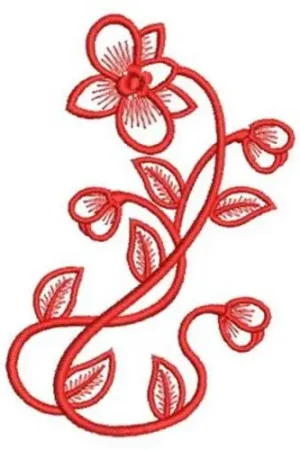 Art Nouveau Flower Embroidery Design Super Sale