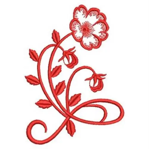 Don’t Miss Out Art Nouveau Flower Embroidery Design