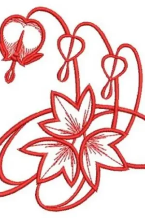 Art Nouveau Flower Embroidery Design Buy Today