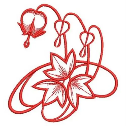 Art Nouveau Flower Embroidery Design Buy Today