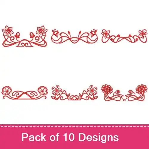 Super Sale Art Nouveau Redwork 5 Embroidery design pack by Wind Bell Embroidery, Embroidery Packs on EmbroideryDesigns.com