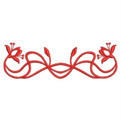 Art Nouveau Flower Embroidery Design Big Sale