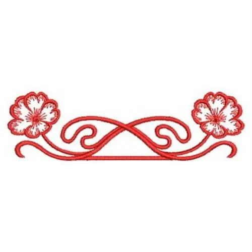 Buy Online Art Nouveau Flower Embroidery Design
