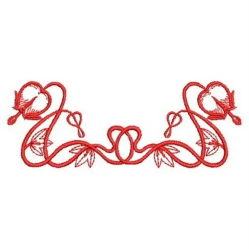 Flower Redwork Embroidery Design Discount