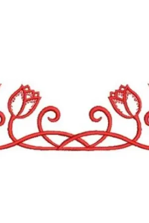 Art Nouveau Flower Embroidery Design Sale